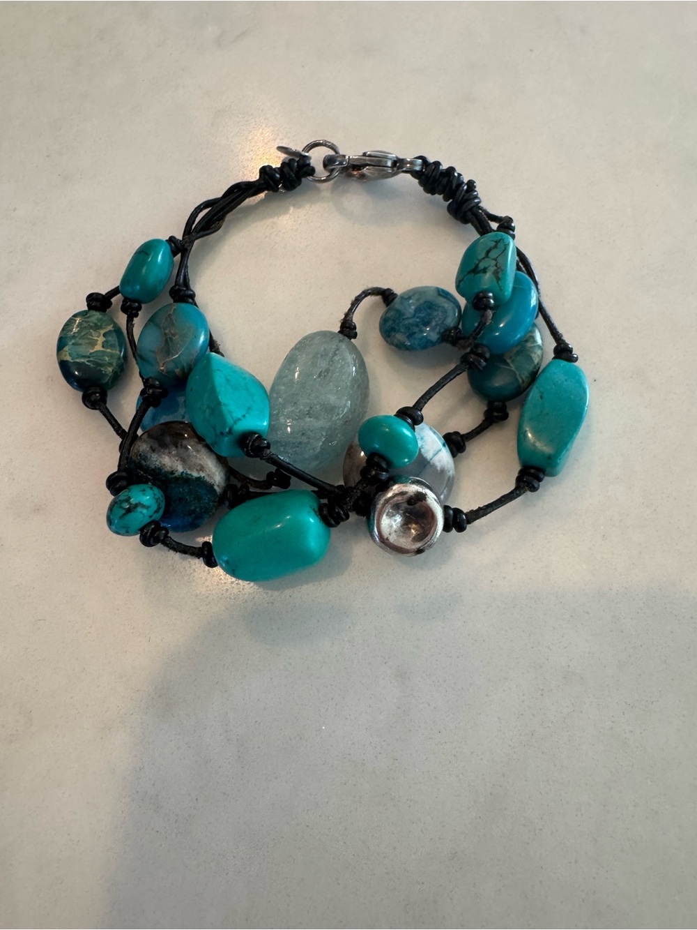 EUC Sterling Silver | Turquoise Multi-Stone Bracelet